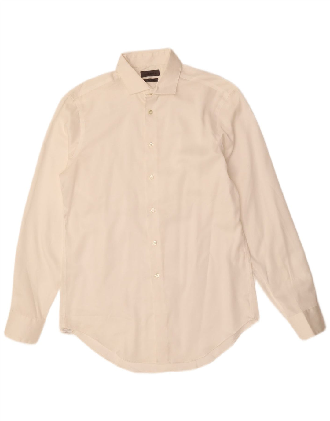 CALVIN KLEIN Camicia slim fit da uomo taglia 15 1/2 cotone bianco medio