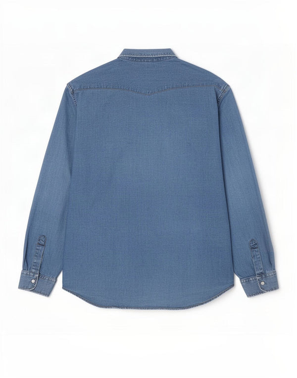 Camicia in denim da uomo Carrera 2XL cotone blu