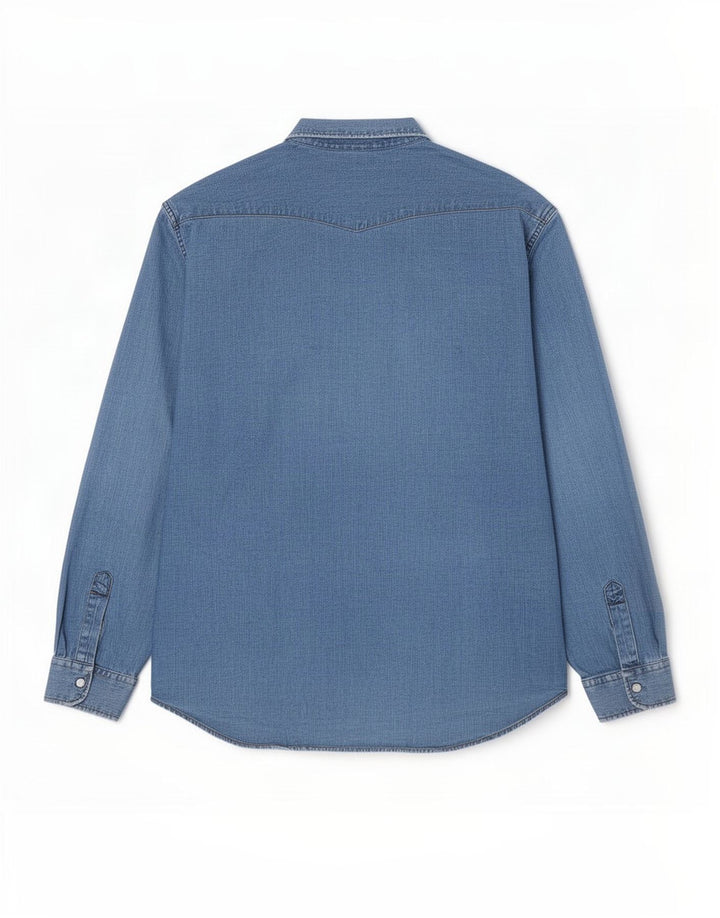 Camicia in denim da uomo Carrera 2XL cotone blu