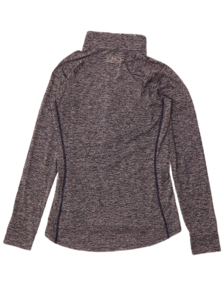 Maglia da ginnastica UNDER ARMOUR da donna Heat Gear Pullover UK 10 Small Blu Navy