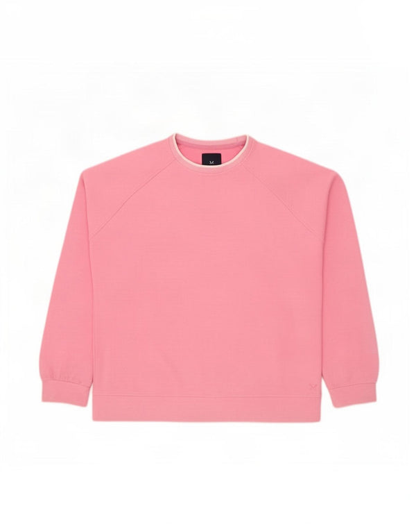 Crew Clothing Felpa da donna Maglione UK 18 XL Cotone rosa