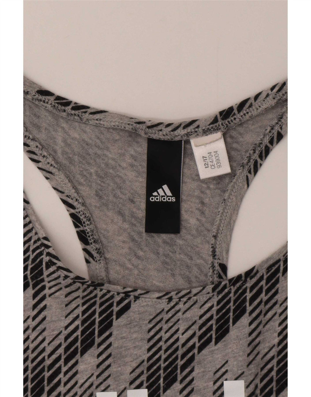 Canotta grafica da donna Adidas UK 12 Grigio medio geometrico