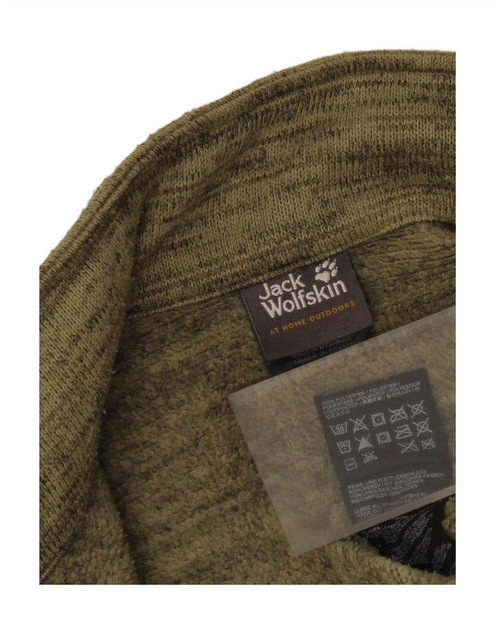 JACK WOLFSKIN Giacca da tuta da uomo piccola in poliestere screziato color kaki