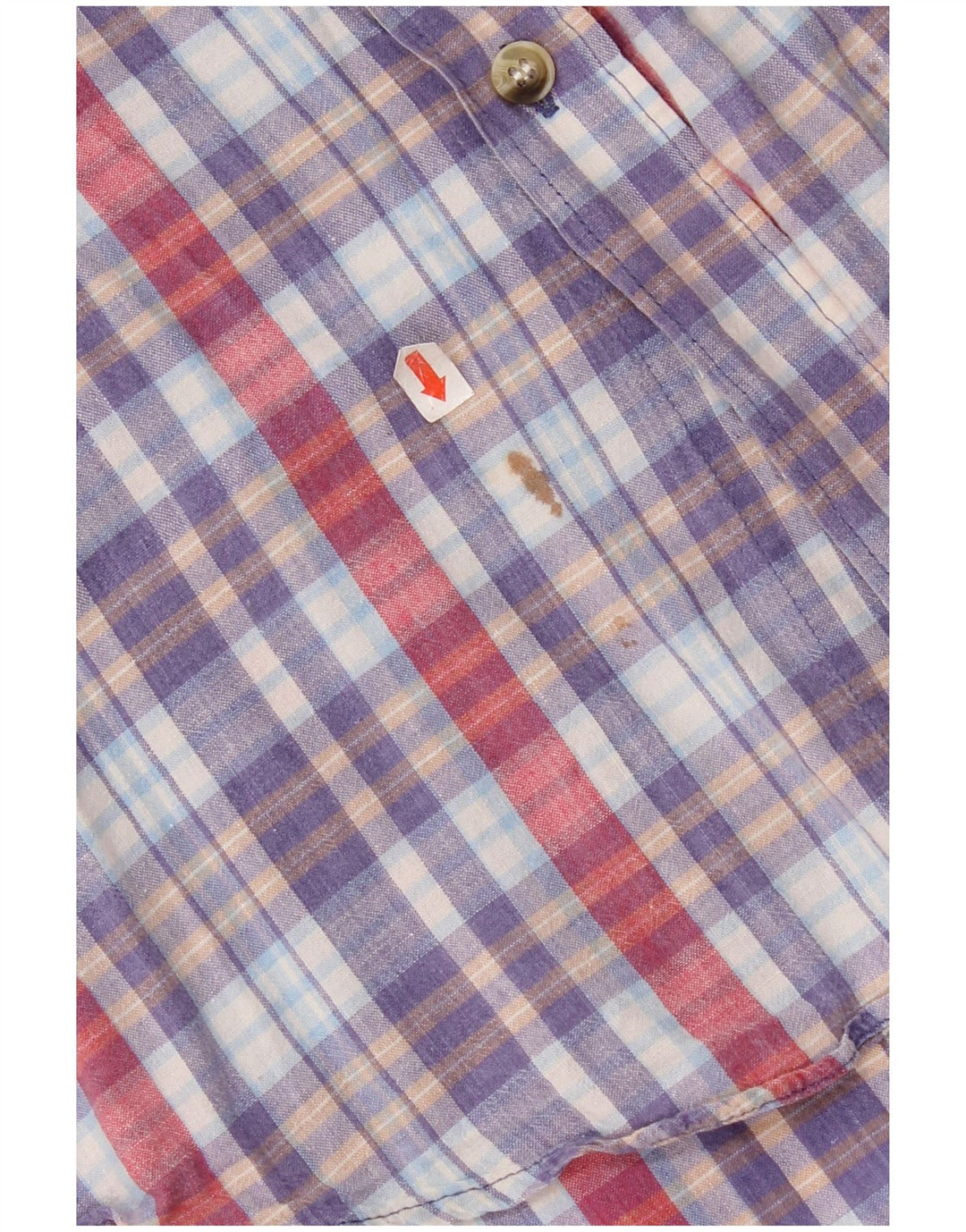 Camicia Fila da uomo a maniche corte in cotone a quadri multicolore medio