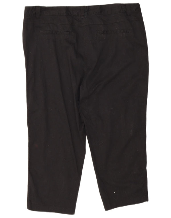 Pantaloni Capri da donna M&Co UK 20 XL W40 L22 Cotone nero