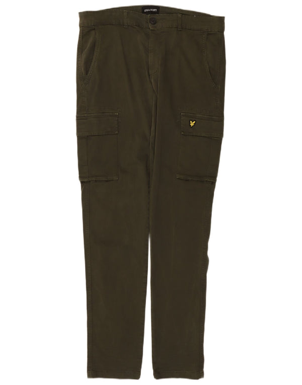 Pantaloni cargo slim da uomo LYLE & SCOTT W34 L34 cotone kaki