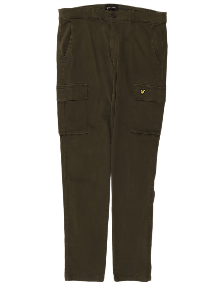 Pantaloni cargo slim da uomo LYLE & SCOTT W34 L34 cotone kaki