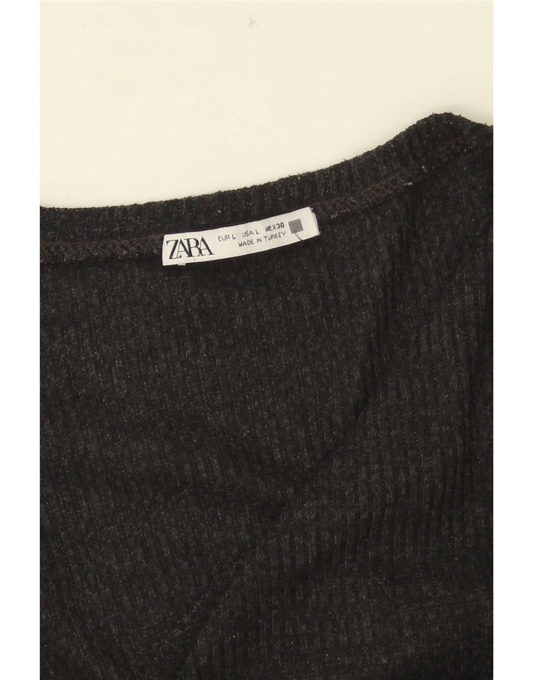 T-shirt Zara da donna Top UK 14 grande nera