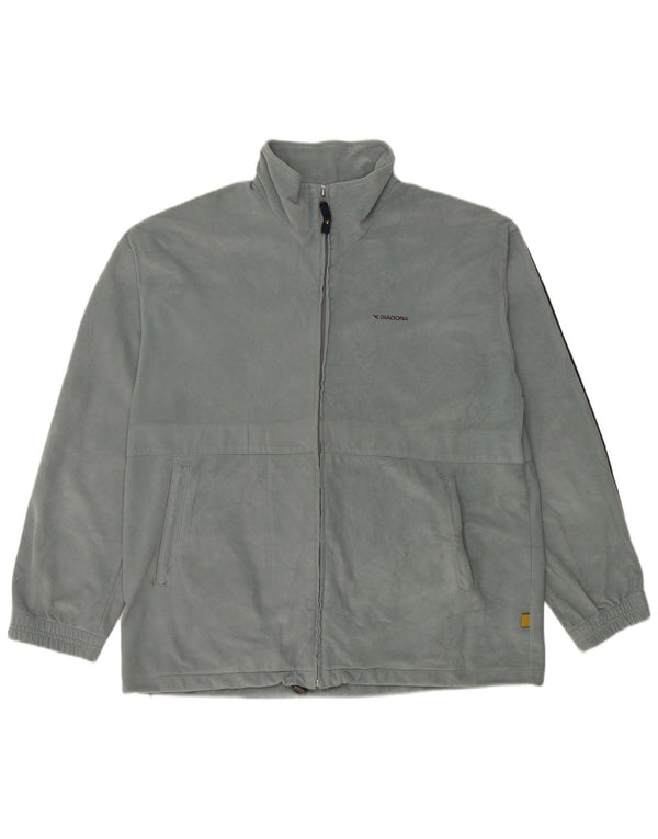 Giacca da ginnastica da uomo in velluto Diadora UK 44 2XL poliestere blu