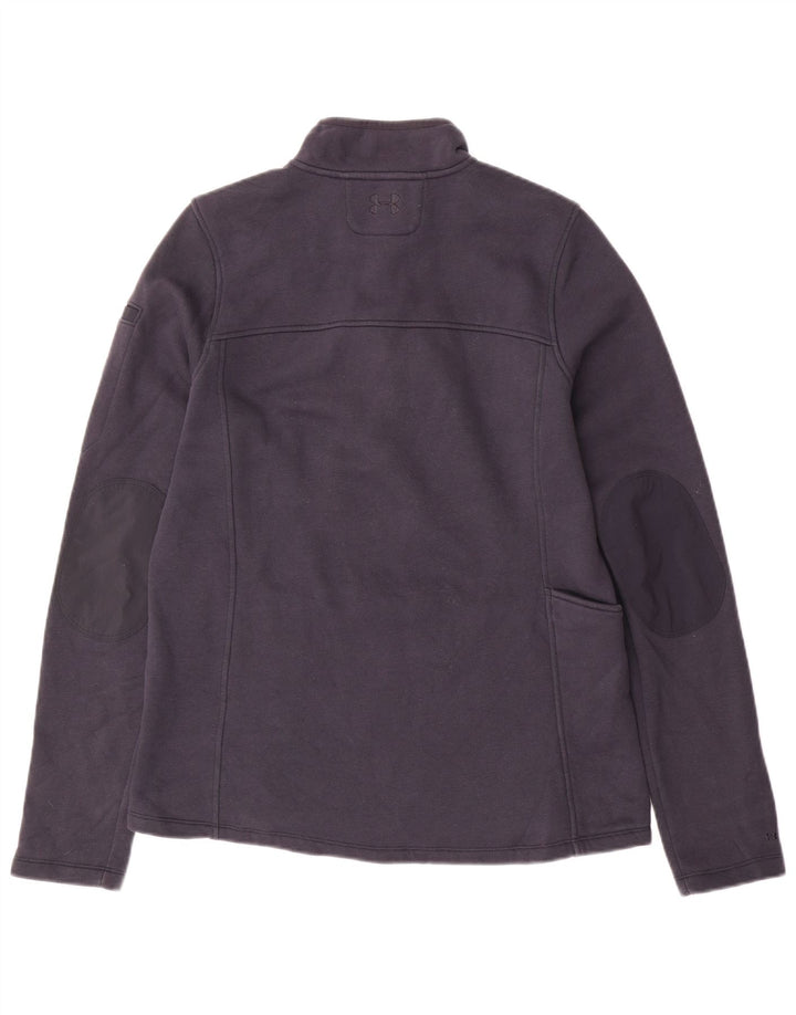 UNDER ARMOUR Felpa da uomo con collo con zip Cold Gear, maglione medio blu navy