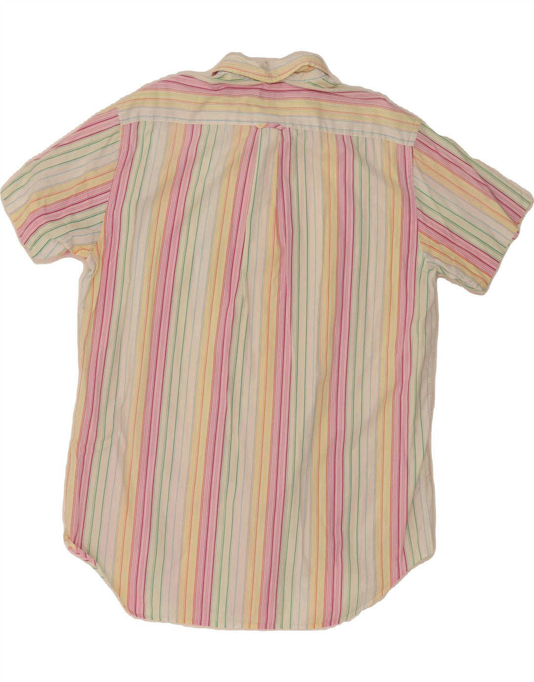HENRY COTTONS Mens Short Sleeve Shirt Size 44 XL Multicoloured Striped Vintage Henry Cottons and Second-Hand Henry Cottons from Messina Hembry 