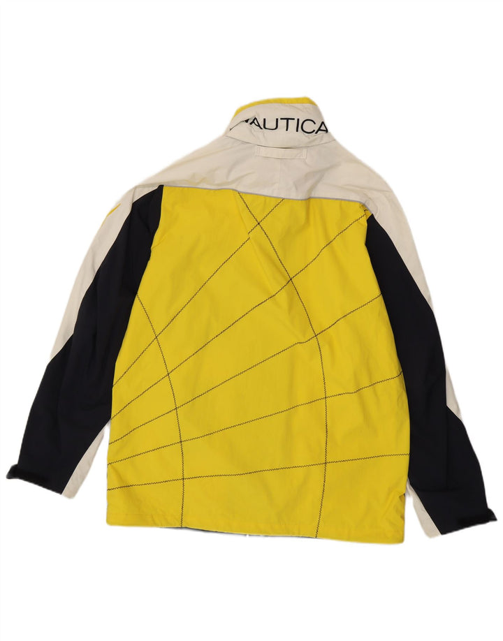 NAUTICA Giacca a vento grafica da uomo UK 38 Medium Navy Blue Colourblock