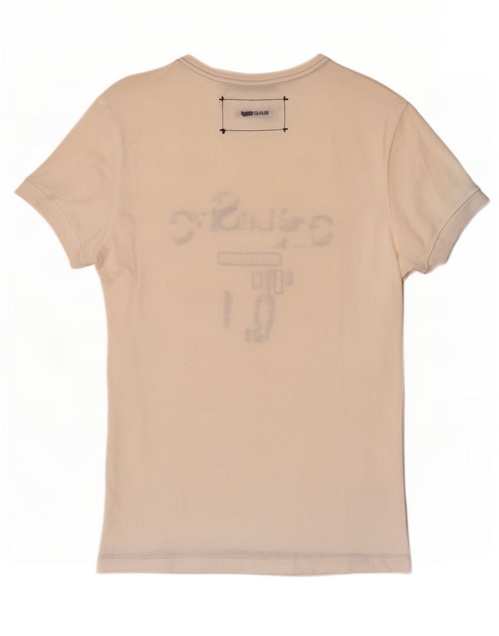 T-shirt grafica da uomo Gas Top piccola bianca