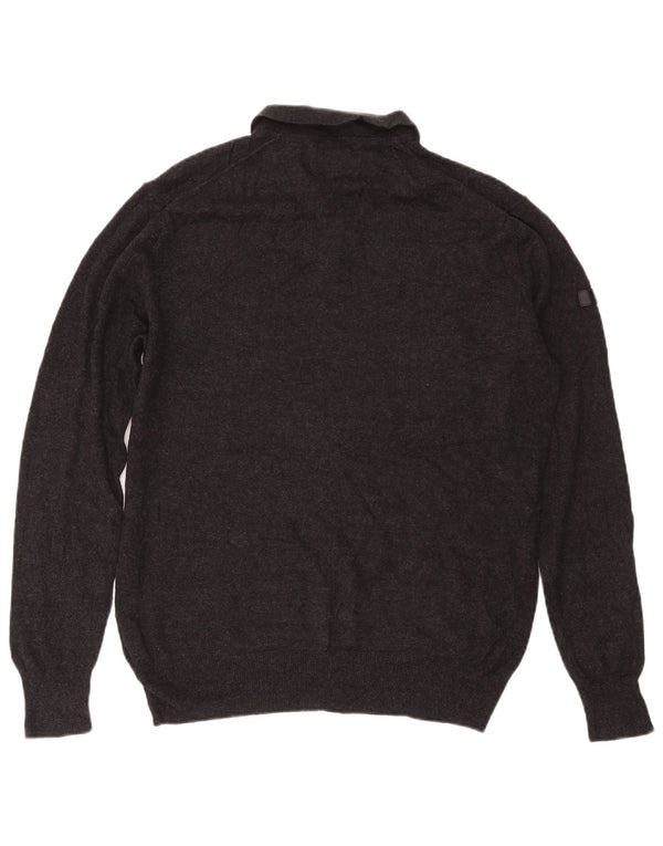 Maglione da uomo con collo alto SUPERDRY XL in cotone grigio