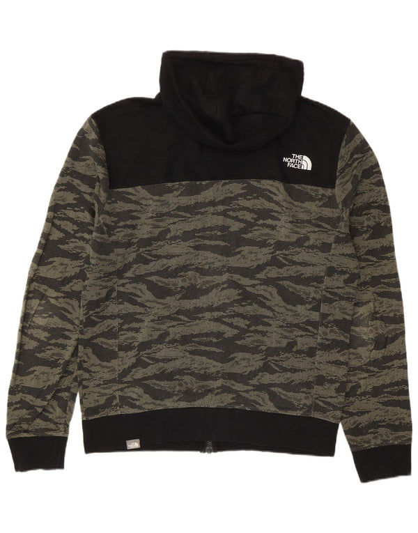 Maglione con cappuccio e zip da uomo The North Face in cotone mimetico verde medio