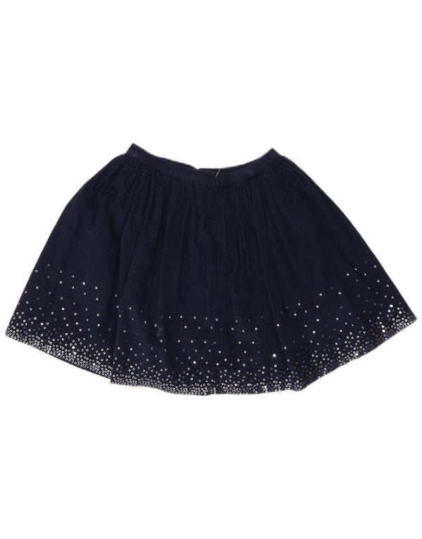 Gonna in velluto a coste per ragazze John Lewis 8-9 anni W22 in cotone blu navy