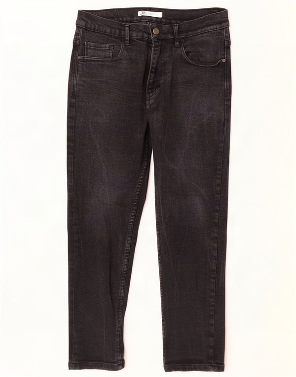 Jeans slim da uomo Zara EU 42 Large W32 L28 cotone nero