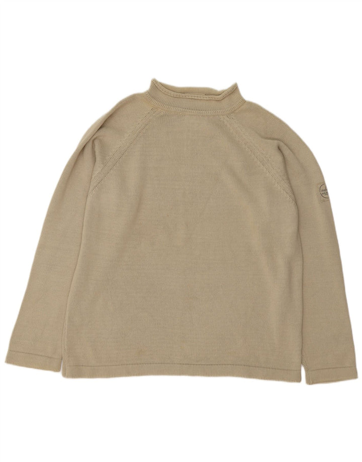 Murphy & Nye Maglione da uomo con collo alto e collo alto da uomo in cotone beige medio