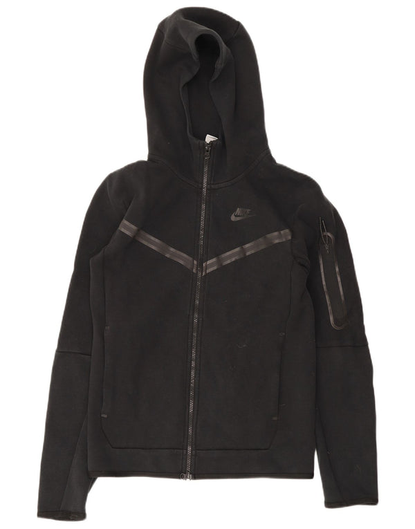 Felpa con cappuccio e zip Nike da uomo XS in cotone nero