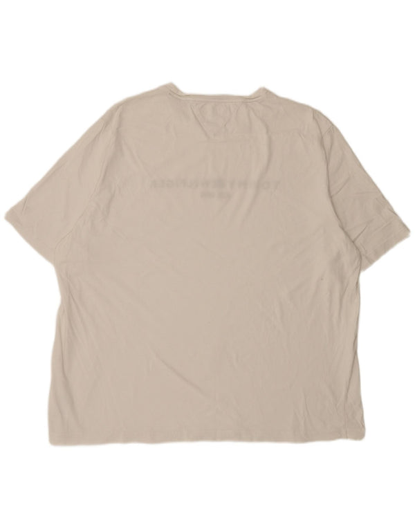 T-shirt grafica alta da uomo Tommy Hilfiger Top 4XL cotone bianco