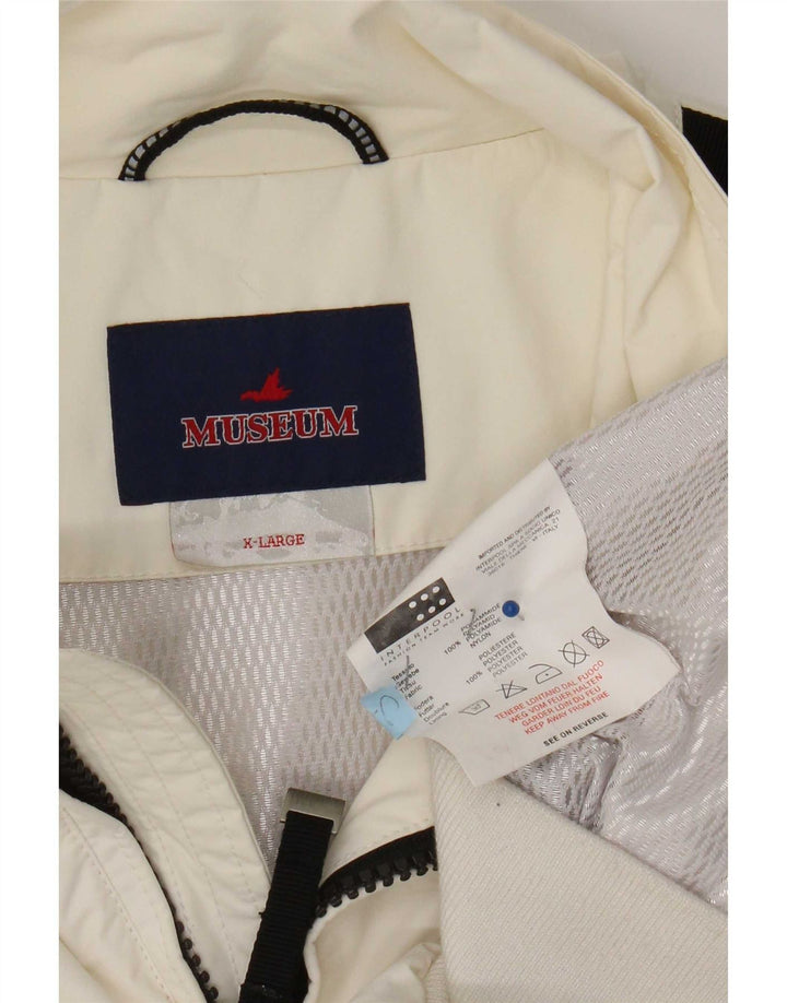Giubbotto bomber grafico da uomo Museum UK 42 XL Off White Colourblock in poliammide
