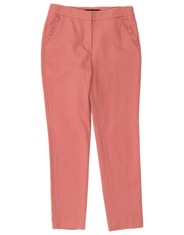 Pantaloni chino slim da donna Zara piccoli W26 L26 cotone rosa