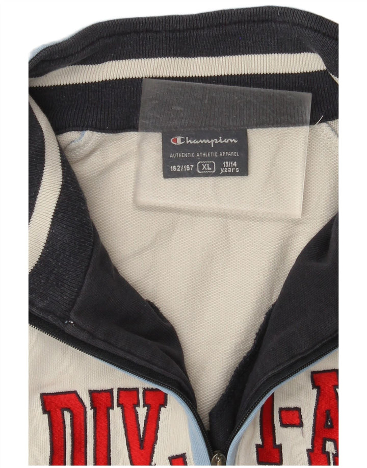 Felpa con grafica CHAMPION per ragazzi, 13-14 anni, XL, colore bianco