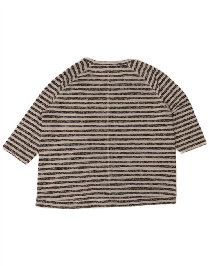 Marks & Spencer Top da donna manica 3/4 UK 16 Large White Striped