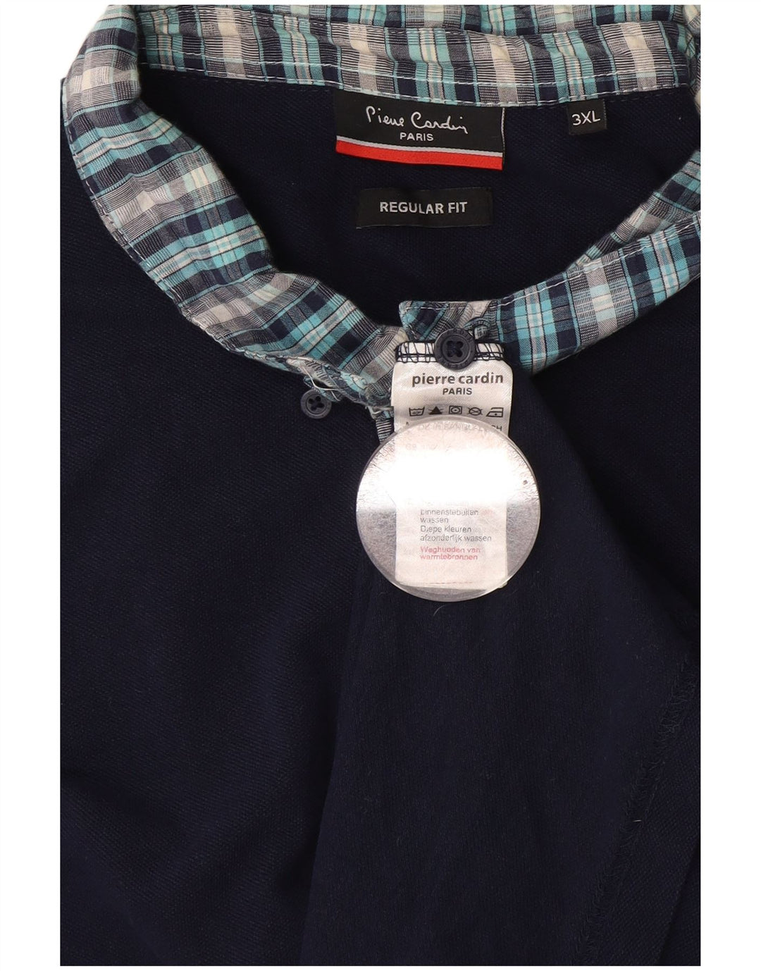 PIERRE CARDIN Polo da uomo vestibilità regolare Parigi 3XL cotone blu navy