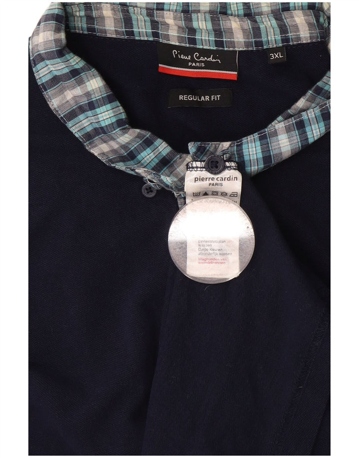 PIERRE CARDIN Polo da uomo vestibilità regolare Parigi 3XL cotone blu navy