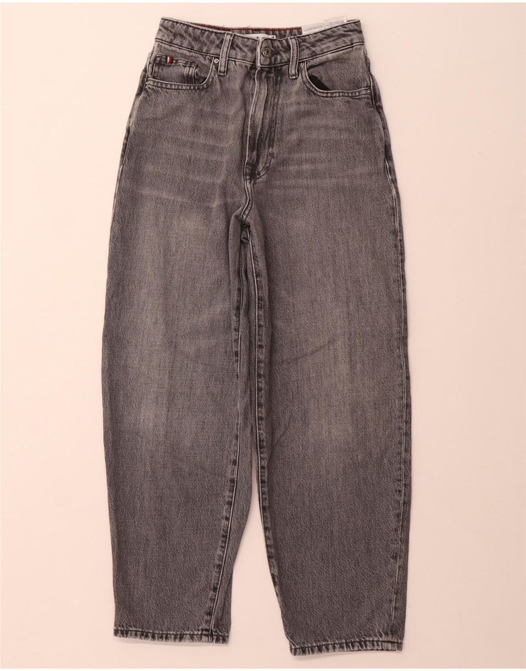 TOMMY HILFIGER Jeans affusolati Eva a vita alta da donna W25 L25 cotone grigio