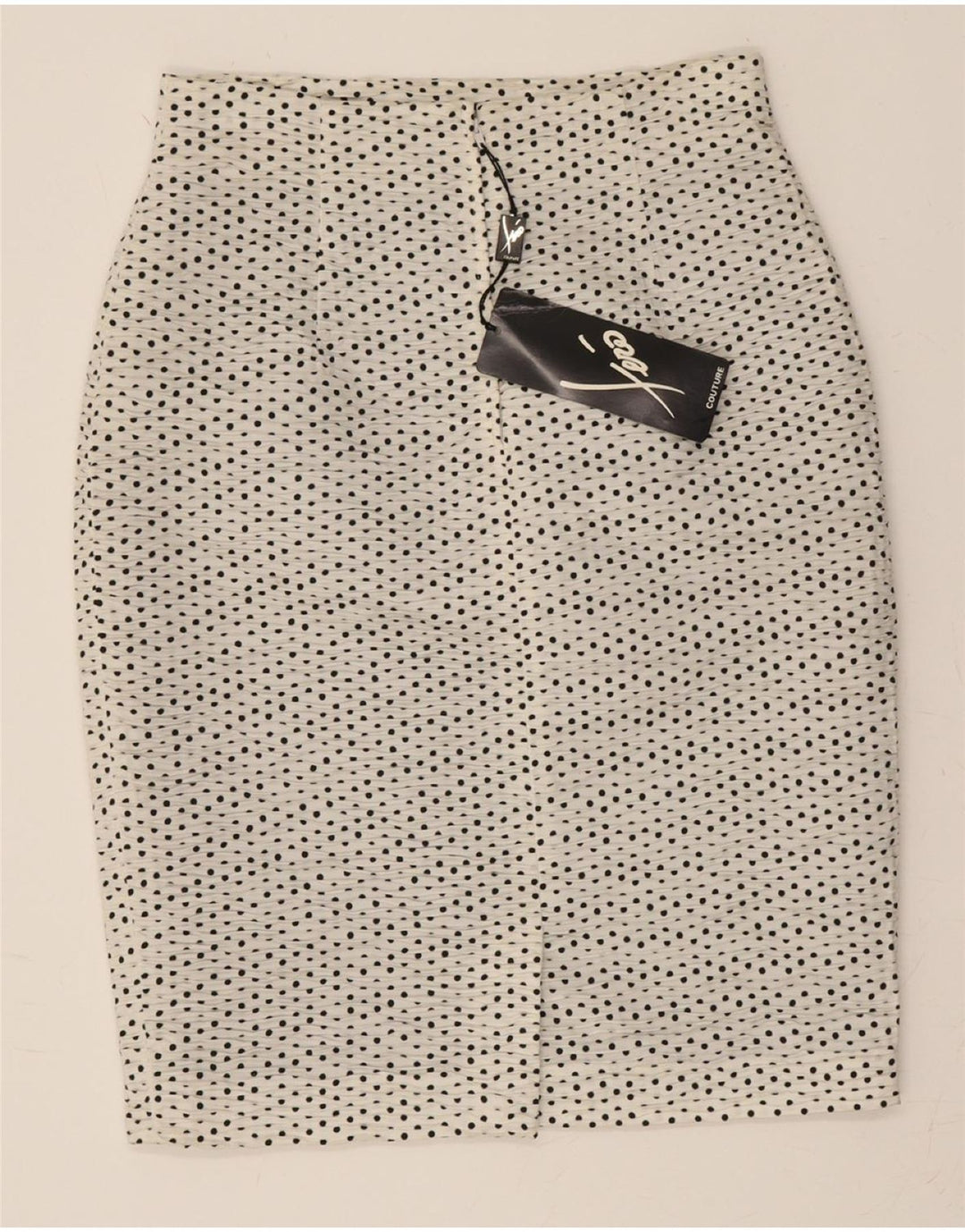 VINTAGE Womens Pencil Skirt IT 44 Medium W26  White Spotted Polyester Vintage Vintage and Second-Hand Vintage from Messina Hembry 