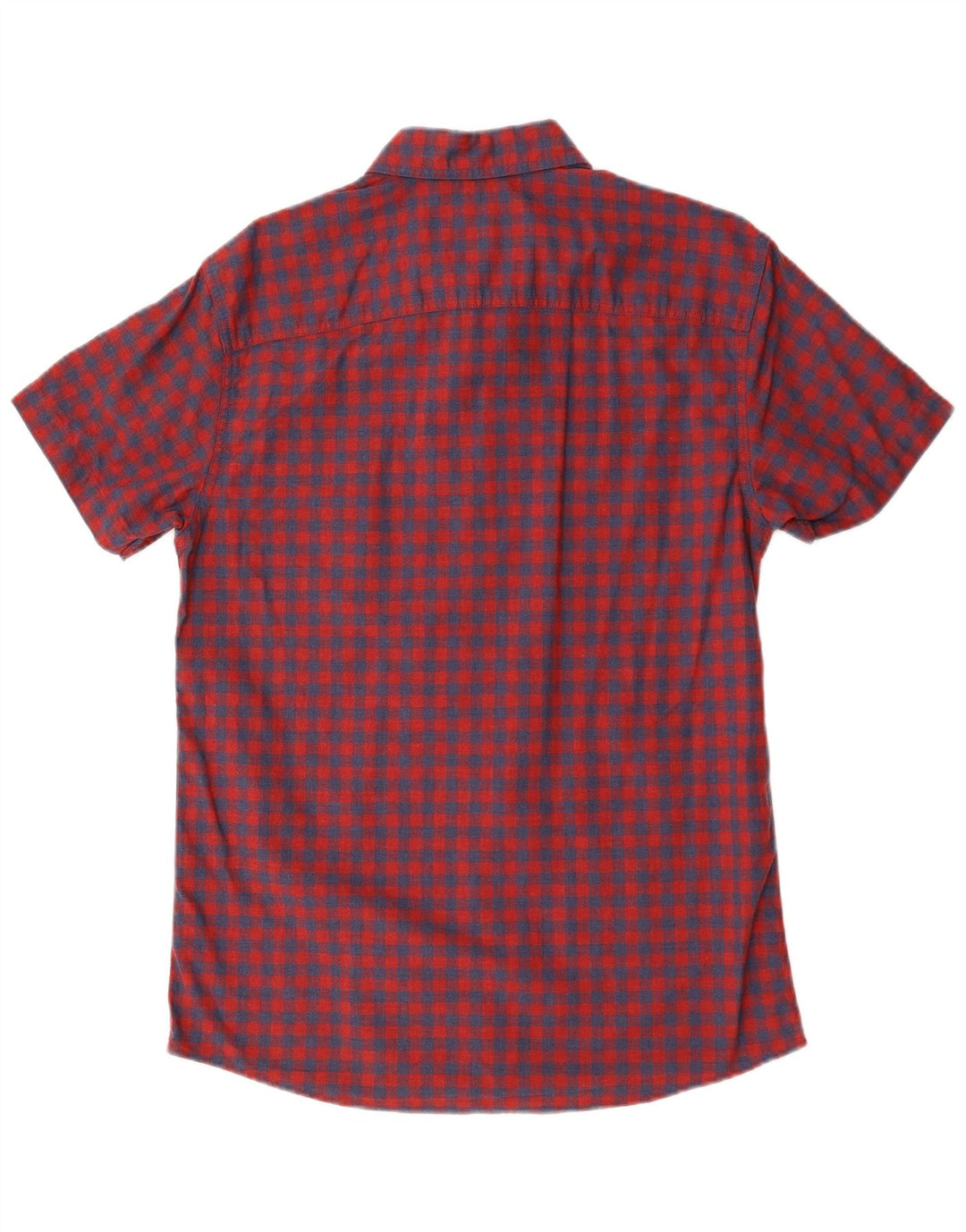 Camicia a maniche corte da uomo Jack & Jones grande in cotone a quadretti rossi
