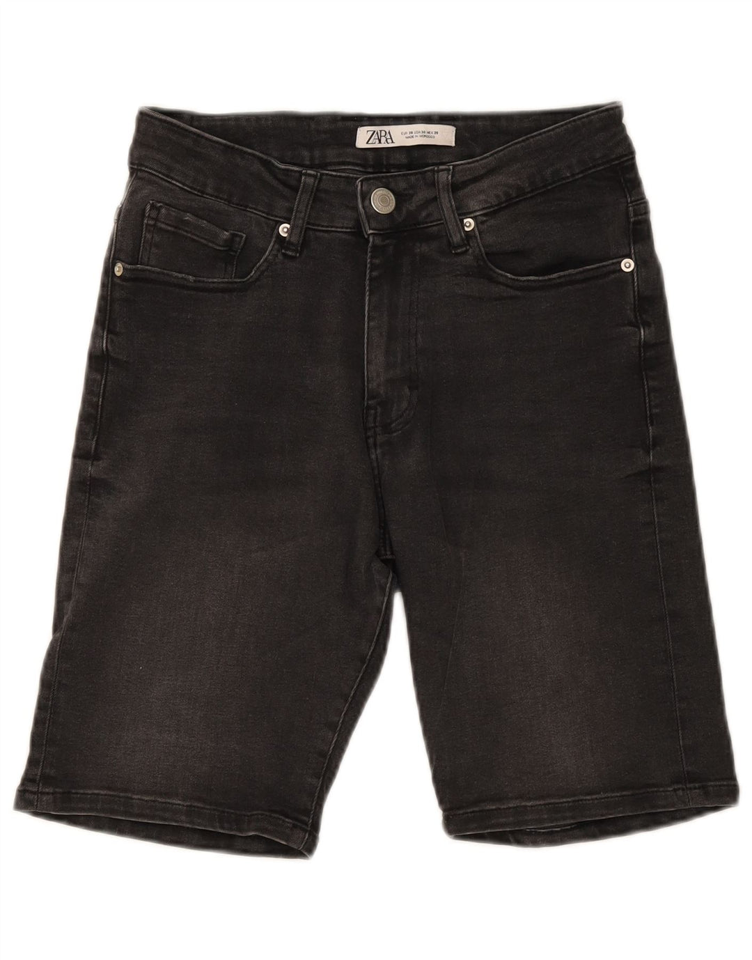Pantaloncini di jeans da uomo ZARA EU 38 piccoli W30 grigi