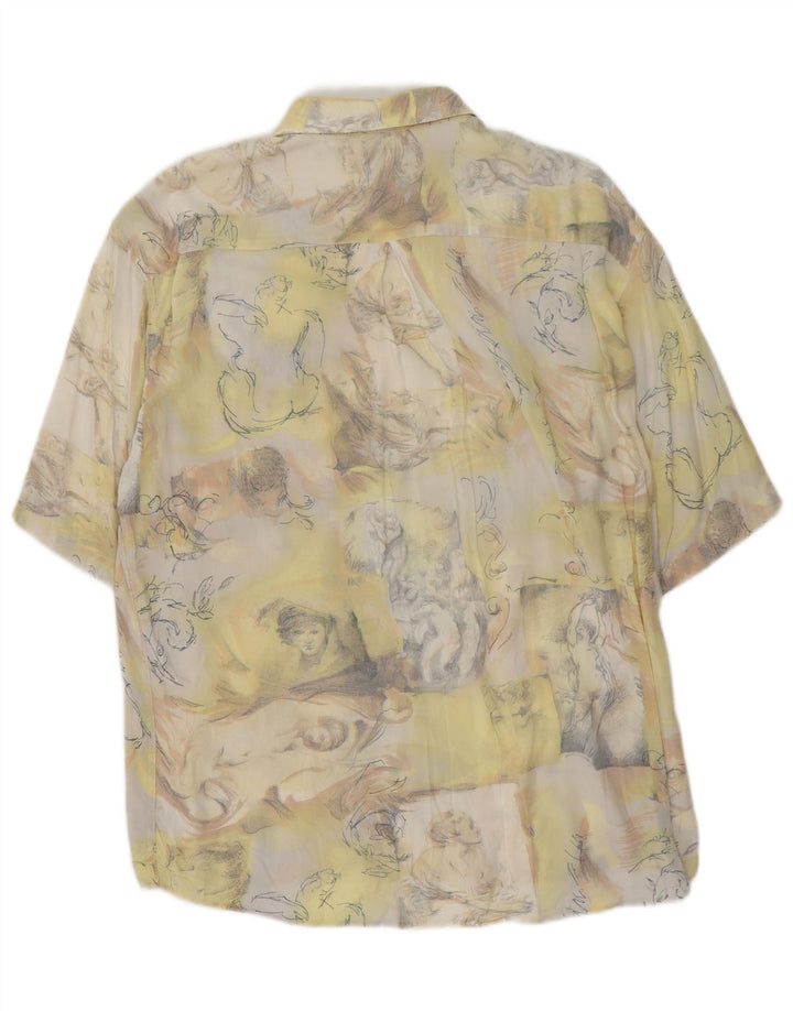 MAC FASHION Camicia Uomo Manica Corta Viscosa Patchwork Media Multicolore