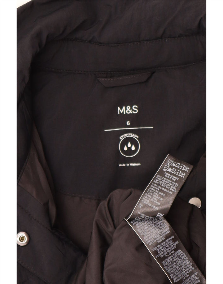 Cappotto imbottito trapuntato oversize da donna Marks & Spencer UK 6 XS Nero