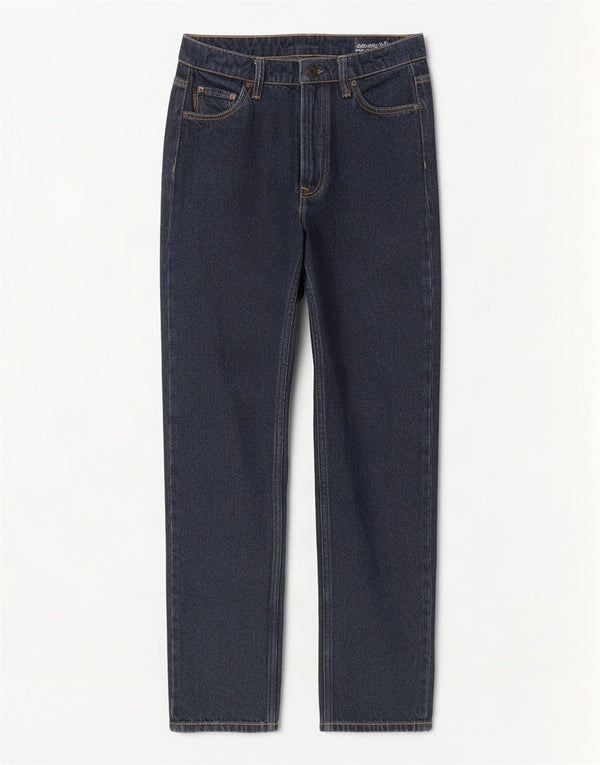 Jeans dritti da donna a vita media Massimo Dutti EU 34 2XS W24 L29 Blu navy