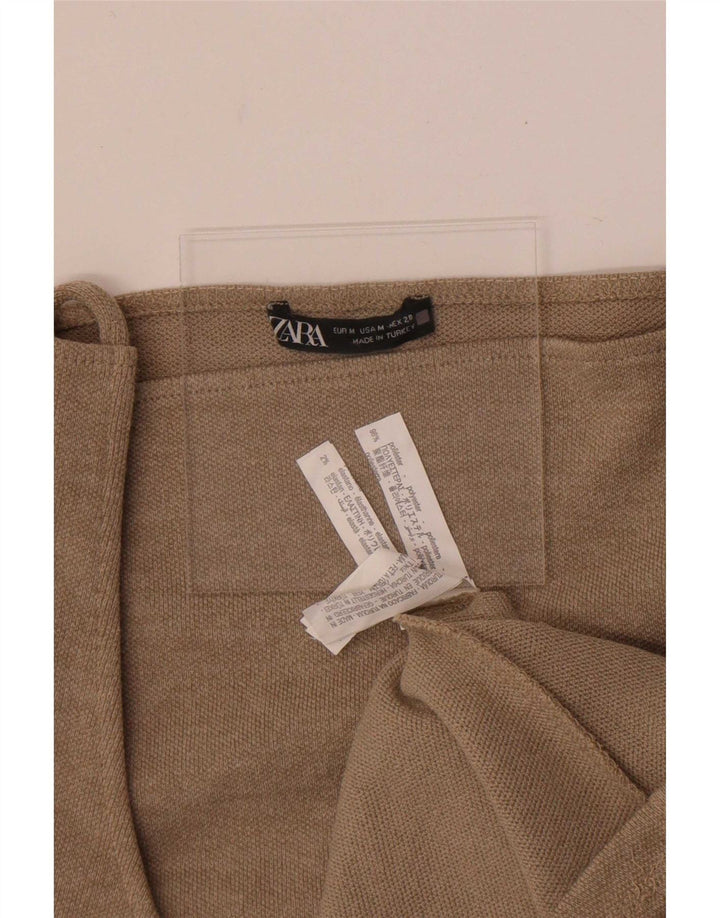 Canotta da donna Zara UK 12 in cotone beige medio
