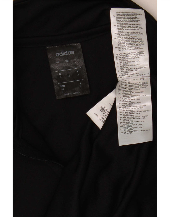 Adidas Uomo Climalite Zip Neck Pullover Tuta Top Small Poliestere Nero