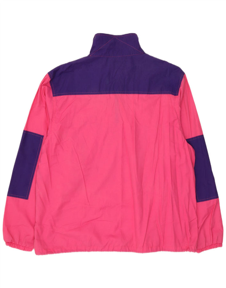 Tuta da uomo Aesse con zip e collo pullover XL in cotone color block rosa