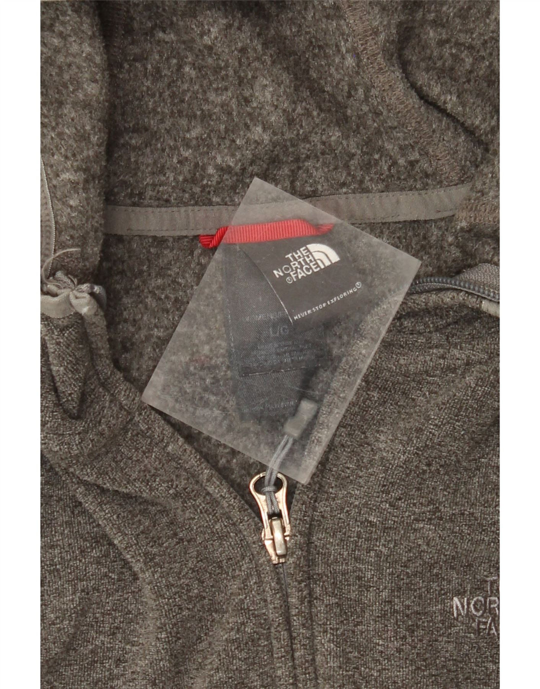 THE NORTH FACE Maglione con cappuccio e zip da donna UK 16 Grande poliestere grigio