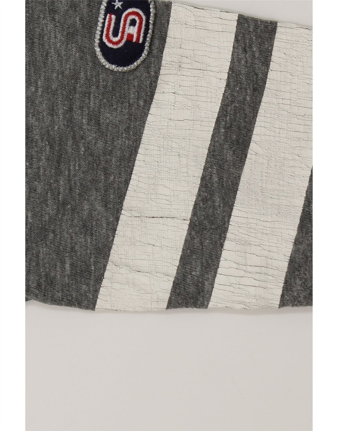 Top grafico da donna Superdry manica 3/4 UK 14 cotone grigio medio