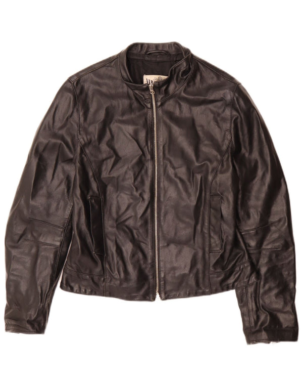 Giacca in Pelle Donna Vera Pelle IT 44 Media Nera