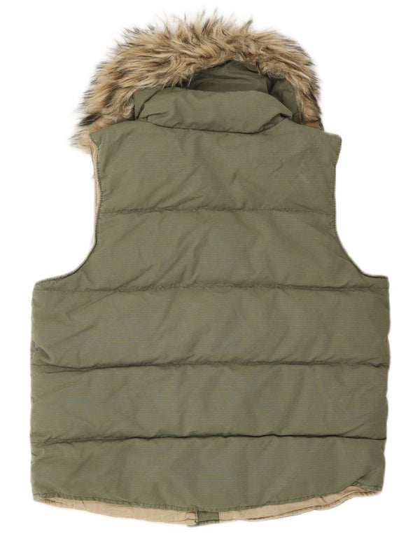 Gilet imbottito da donna Ralph Lauren UK 10 piccolo cotone verde