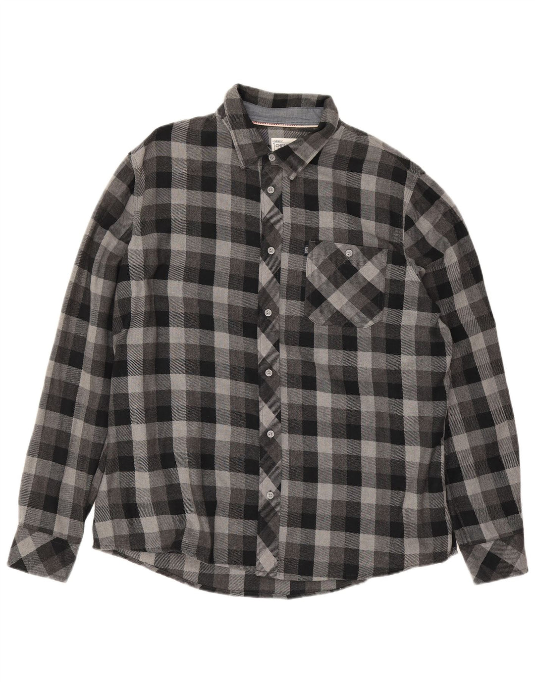 Camicia di flanella da uomo Cherokee 2XL Cotone a quadri grigio