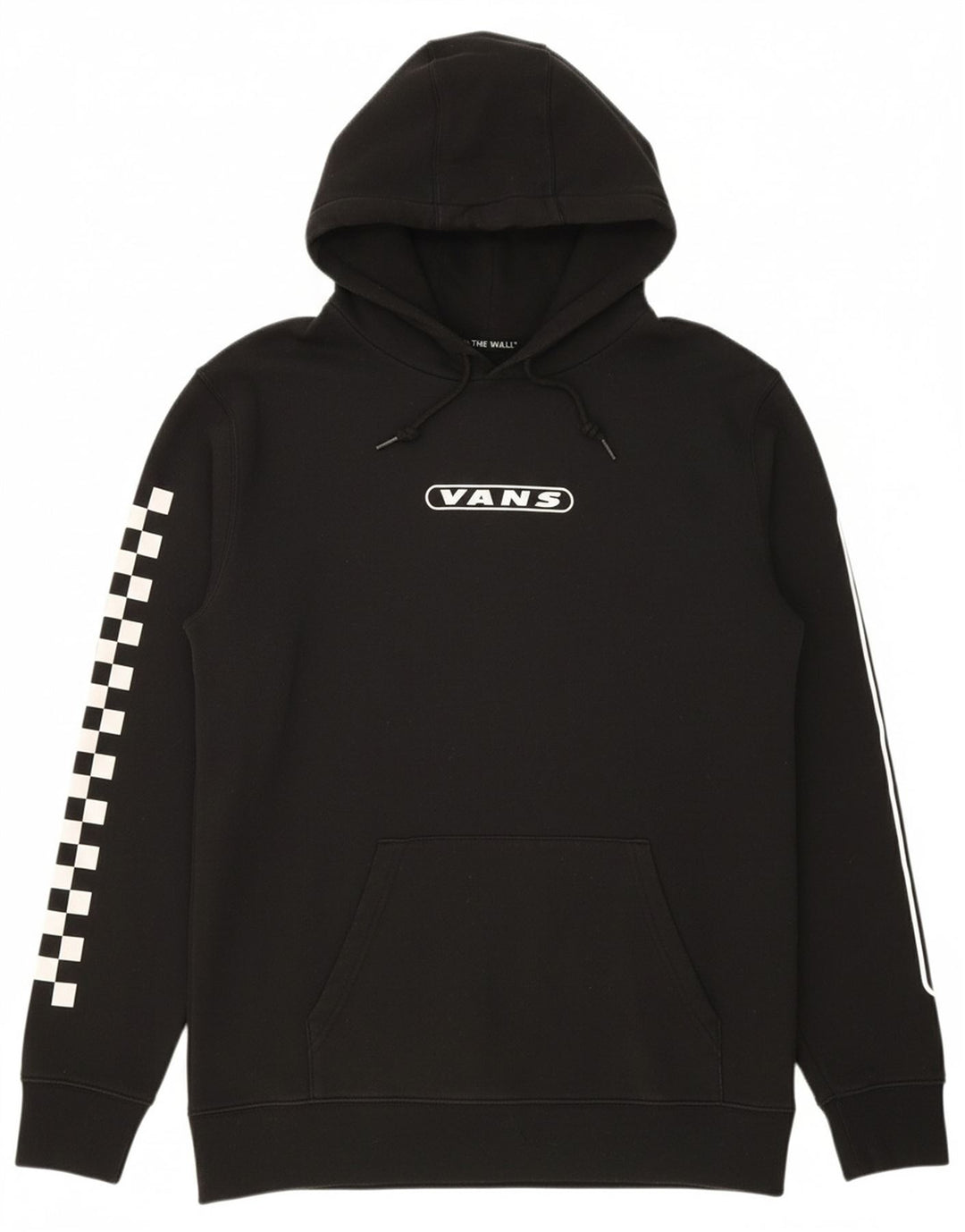 VANS Mens Graphic Hoodie Jumper Small Black Cotton