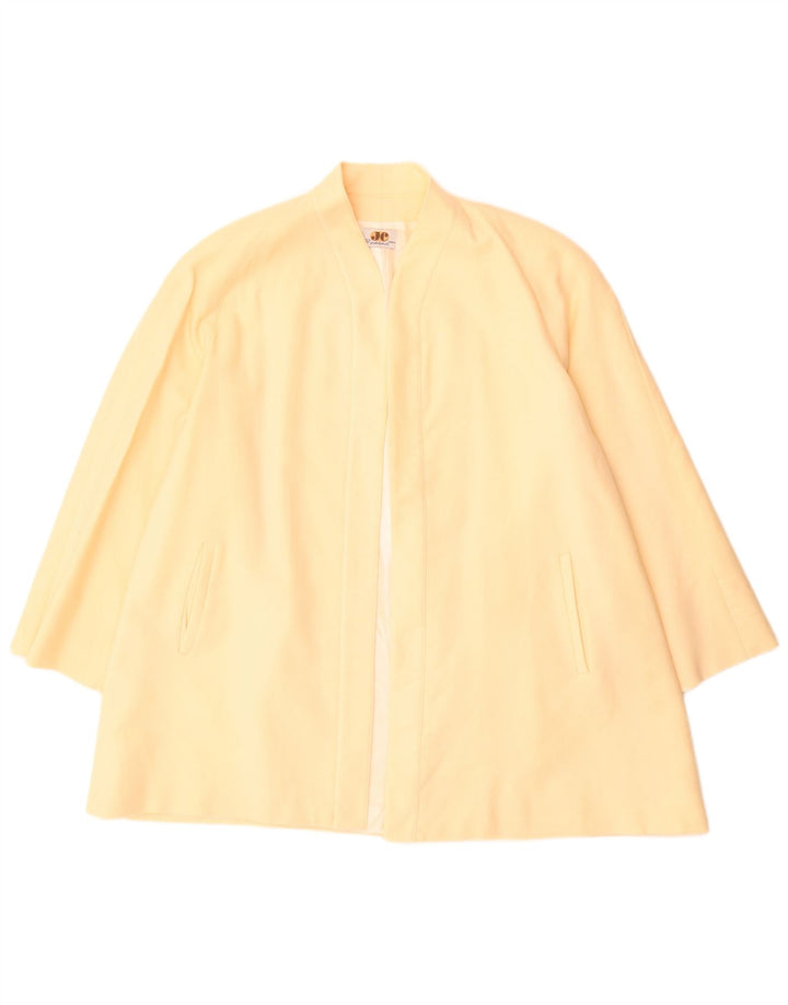 Cappotto aperto da donna Jean Claude UK 14 Large Beige New Wool