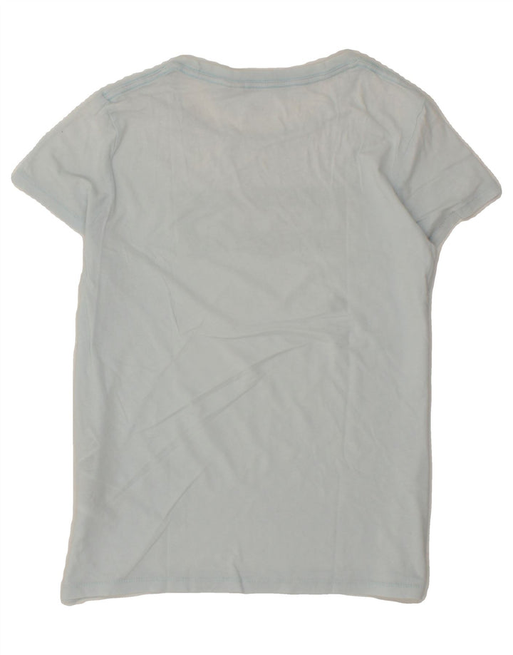 LEVI'S Womens Graphic T-Shirt Top UK 14 Medium Blue Cotton Vintage Levi's and Second-Hand Levi's from Messina Hembry 