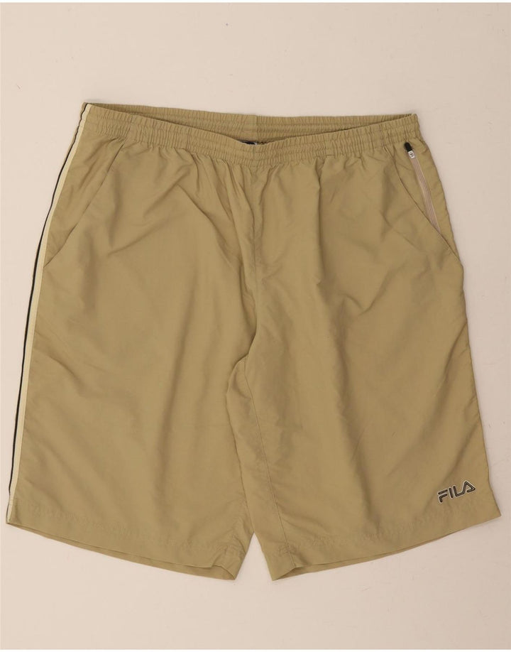 FILA Mens Sport Shorts 2XL Beige Polyamide Vintage Fila and Second-Hand Fila from Messina Hembry 