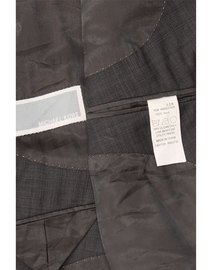MICHAEL KORS Mens 3 Button Blazer Jacket IT 52 XL Grey Wool Vintage Michael Kors and Second-Hand Michael Kors from Messina Hembry 